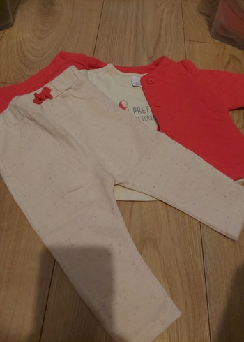 Kız Bebek Uzun Kollu Kırmızı Takım - Görsel 3