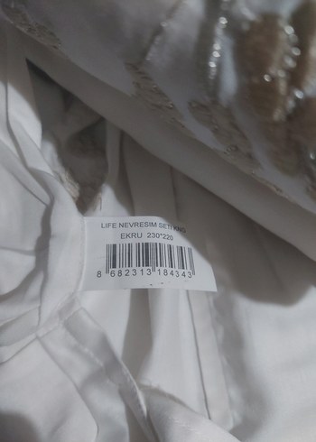 İşlemeli Beyaz chakra Nevresim Takımı - Görsel 3