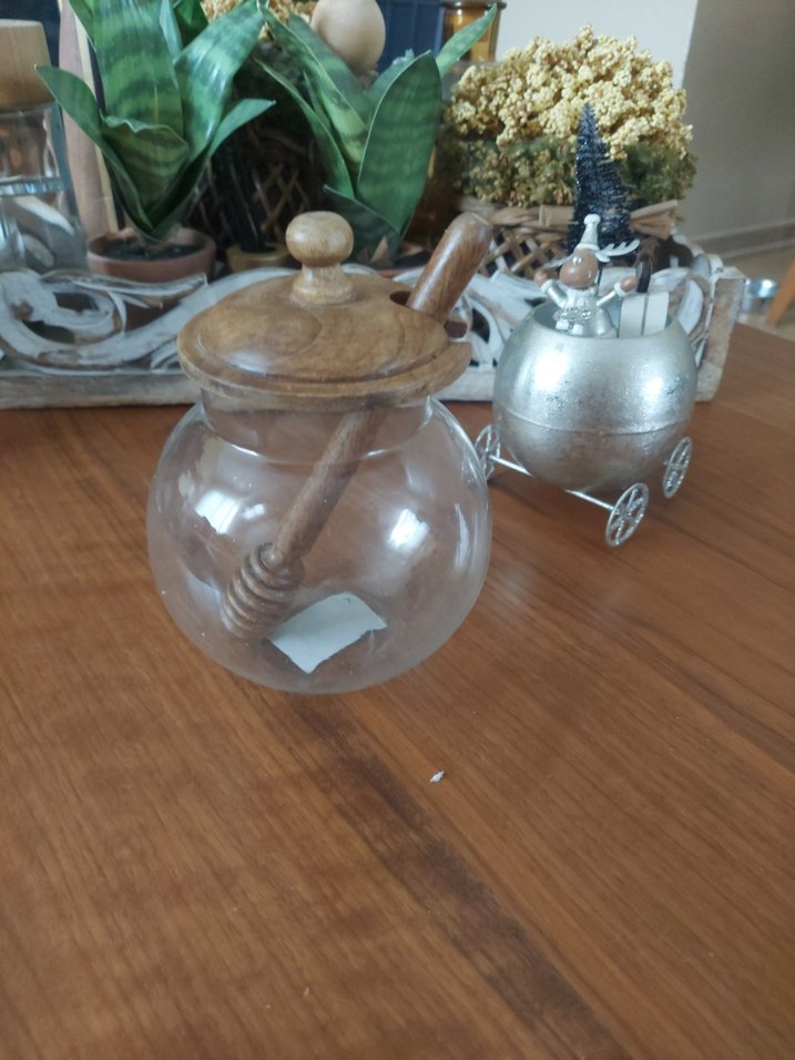 Chakra Ahşap Kapaklı Bal Kavanozu - Görsel 3