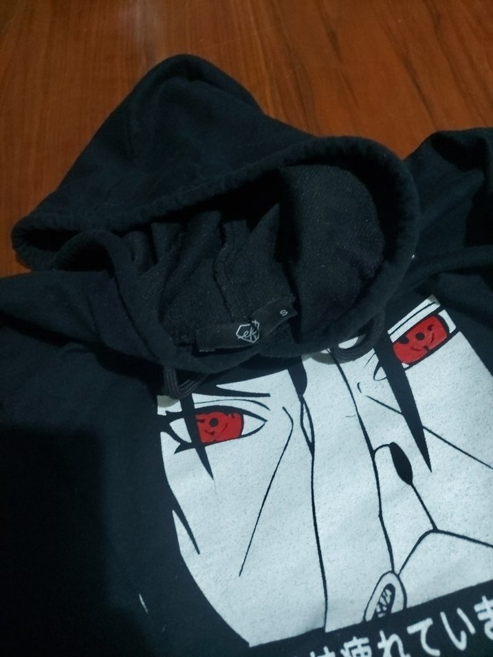 Siyah Kapüşonlu Uzun Kollu Baskılı  çocuk Sweatshirt - Görsel 2