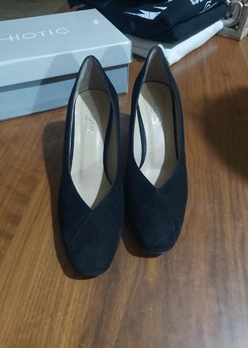 Hotiç Siyah Süet Kadın Topuklu Stiletto - Görsel 4