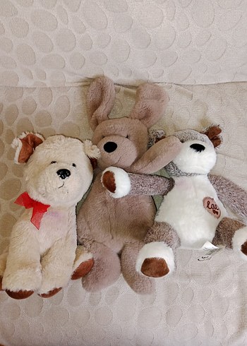 Bej Gri Peluş Sırt Çantası Ve Peluş oyuncaklar - Görsel 5