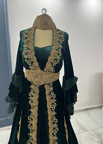 38 Beden yeşil kaftan