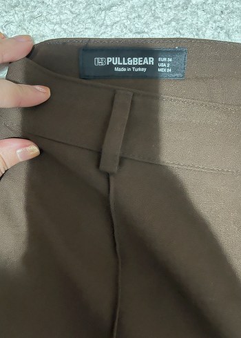 Pull and Bear Pull Bear Kahverengi Kumas Pantolon