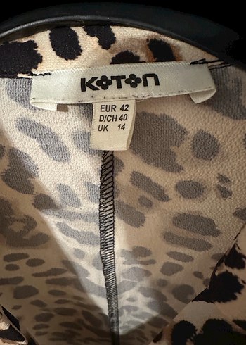 Kahverengi Leopar Desenli V Yakalı Kadın Bluz - Görsel 7