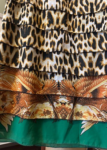 Bohem Yılan Desenli dizde elbise - Görsel 4