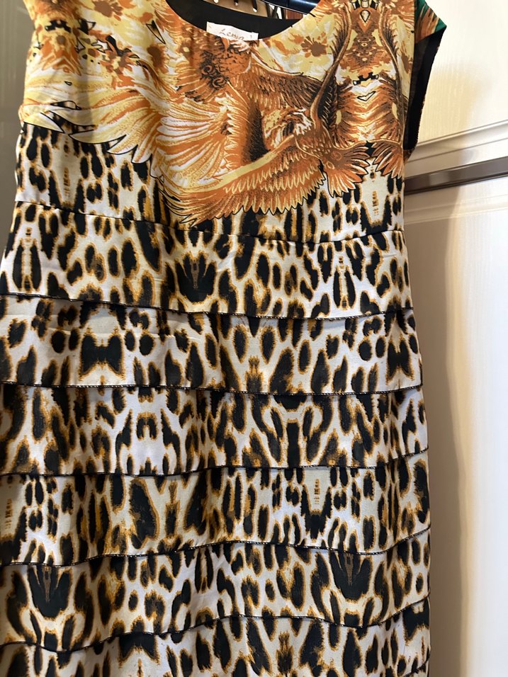 Bohem Yılan Desenli dizde elbise - Görsel 5