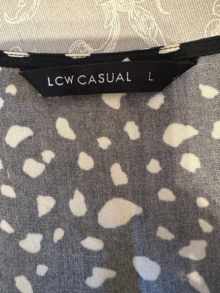 Uzun Kol Siyah Desenli Salaş Elbise - Görsel 5