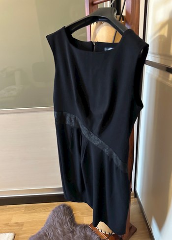 Siyah Kemerli midi Abiye Elbise kalıbı dar 40 beden için uygun - Görsel 3