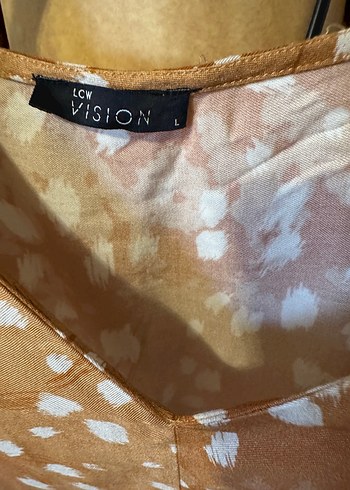 Kahverengi Zebra Desenli Uzun Kadın Elbise - Görsel 6