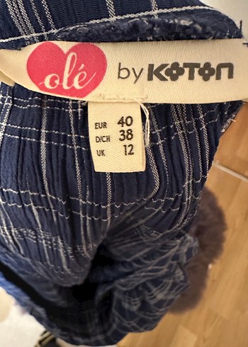 Mavi Kareli Kısa  Elbise - Görsel 6