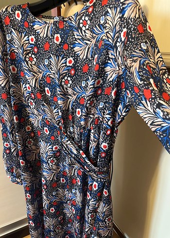 Renkli Uzun Bohem Elbise - Görsel 4