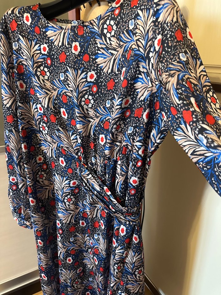 Renkli Uzun Bohem Elbise - Görsel 4