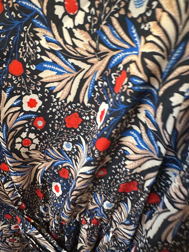 Renkli Uzun Bohem Elbise - Görsel 5