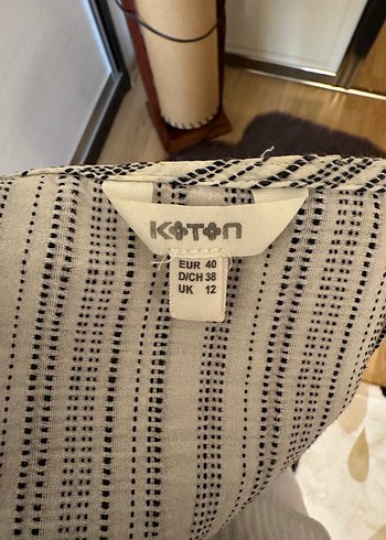 Gri Çizgili Bohem Keten Uzun Elbise - Görsel 6