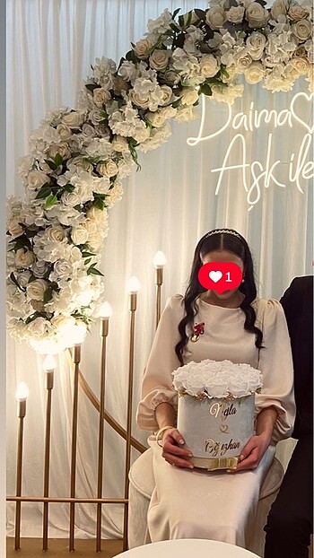 34 Beden ten rengi Renk Nişan elbisesi