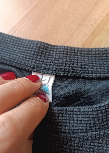 l Beden gri Renk Gri Kadın Basic Sweatshirt