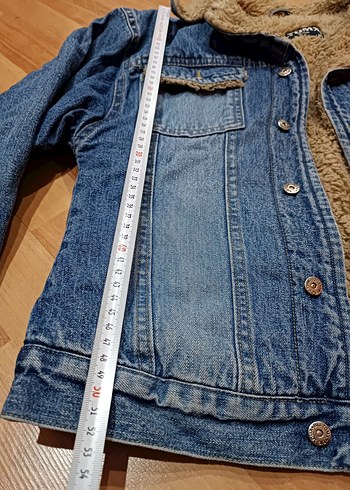 m Beden mavi Renk içi kürklü kot ceket
