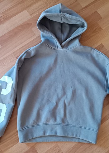 Diğer Gri Kapüşonlu Kadın Sweatshirt
