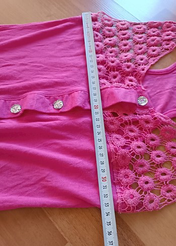 Düğmeli Pembe Bohem Kolsuz Tulum - Görsel 6