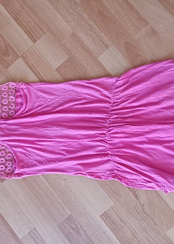 Düğmeli Pembe Bohem Kolsuz Tulum - Görsel 8