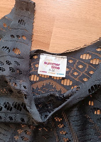 Dantel Detaylı Siyah plaj giyim - Görsel 3