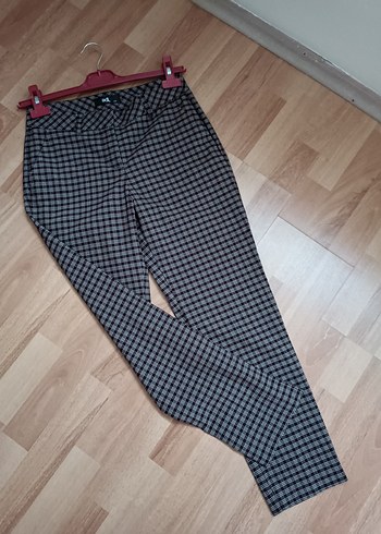 adl bordo Kadın Kumaş Pantolon - Görsel 7