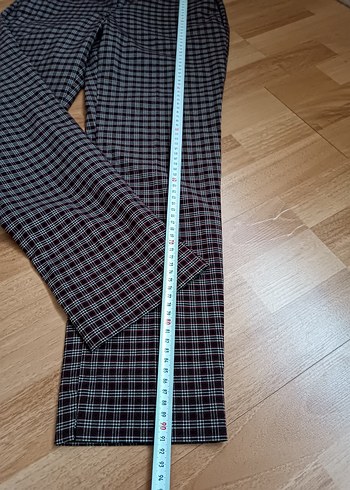 adl bordo Kadın Kumaş Pantolon - Görsel 6