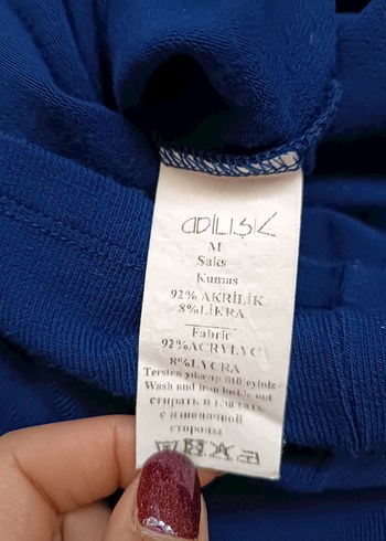 Lacivert Midi Uzun Kollu Rahat Elbise - Görsel 4