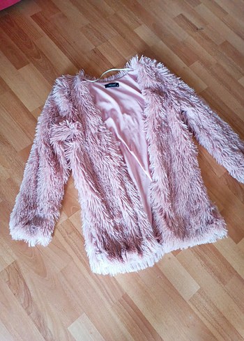 Pembe Kadın Peluş Hirka