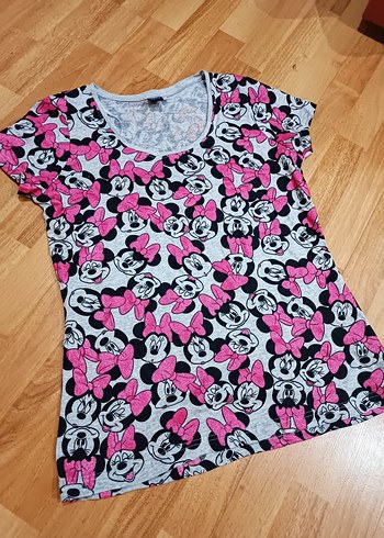 Walt Disney World Pembe Mickey mouse Baskılı Kısa Kollu Tişört