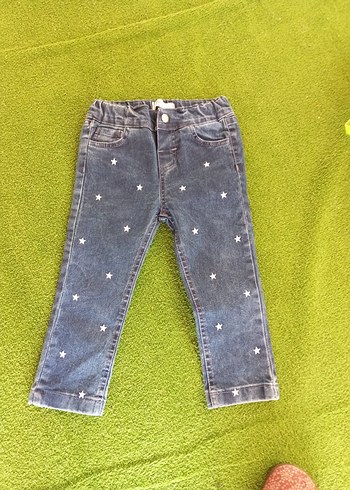 Gri Nakışlı Kız Kot Pantolon