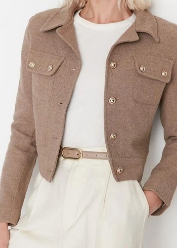 Vizon Crop Ceket