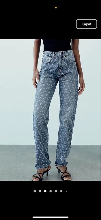 Zara taşlı pantolon jean