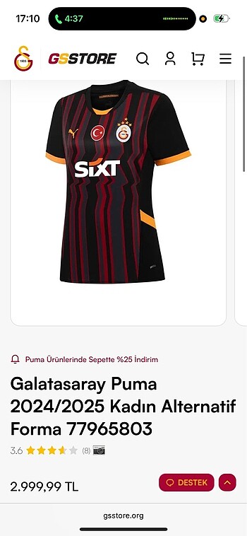 Galatasaray Forma Orjinal Etiketli