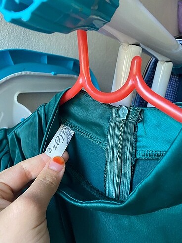 40 Beden yeşil Renk Tesettür abiye