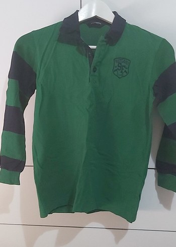 LC Waikiki Erkek Çocuk Uzun Kollu Yeşil Polo Tişört