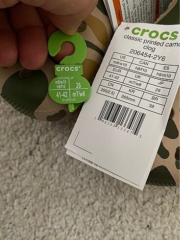 42 Beden Crocs terlik