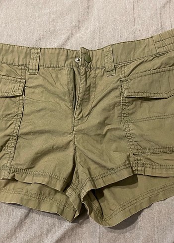 kargo mini haki yeşili h&m şort