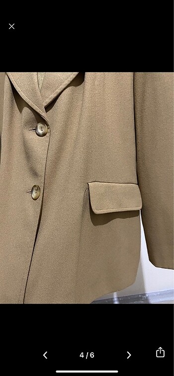 xl Beden camel Renk Blazer ceket