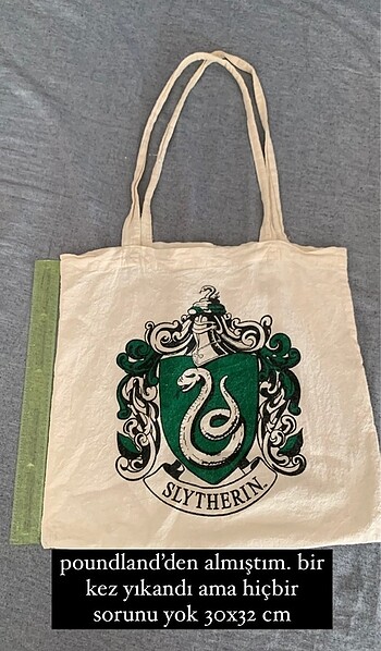 Slytherin Kanvas Çanta
