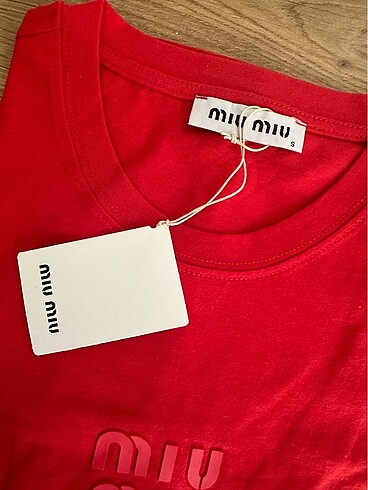 Miu Miu Orijinal Mıu Mıu Basic Tişört S