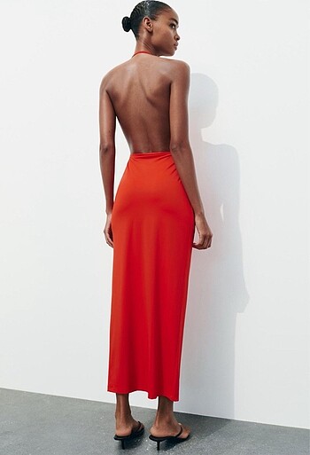 Zara Zara Halter Yaka Elbise