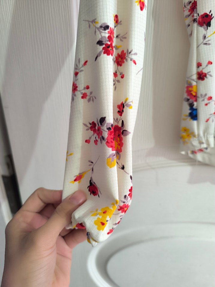 Çiçek Desenli Bohem kadın Bluzu - Görsel 2