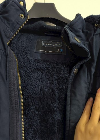 Düğmeli Lacivert içi kürklü erkek kaban mont - Görsel 3