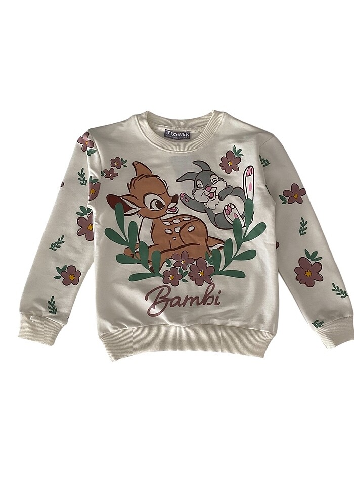 Kız çocuk pamuklu kumaş eşofman takımı - Görsel 2