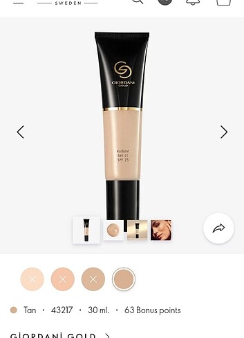 Oriflame giordani Gold CC krem 