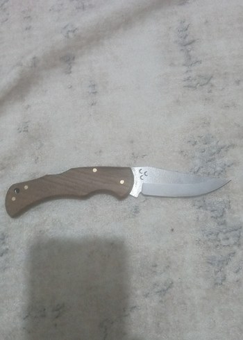 Bej ve Gri Katlanabilir Bıçak kurt desenli üç hilalli - Görsel 4