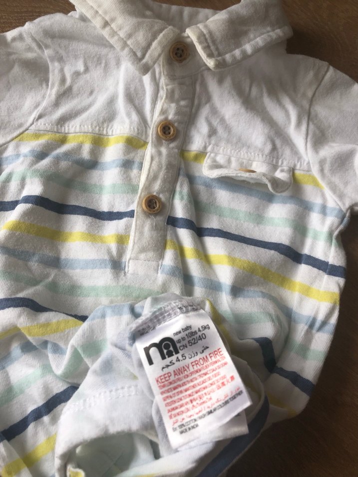 Bebek Erkek 1-3 aylık Düğmeli Pamuk - Görsel 4