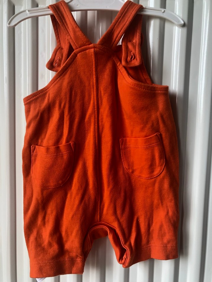 Bebek 1-3 ay kaplanlı salopet turuncu - Görsel 3